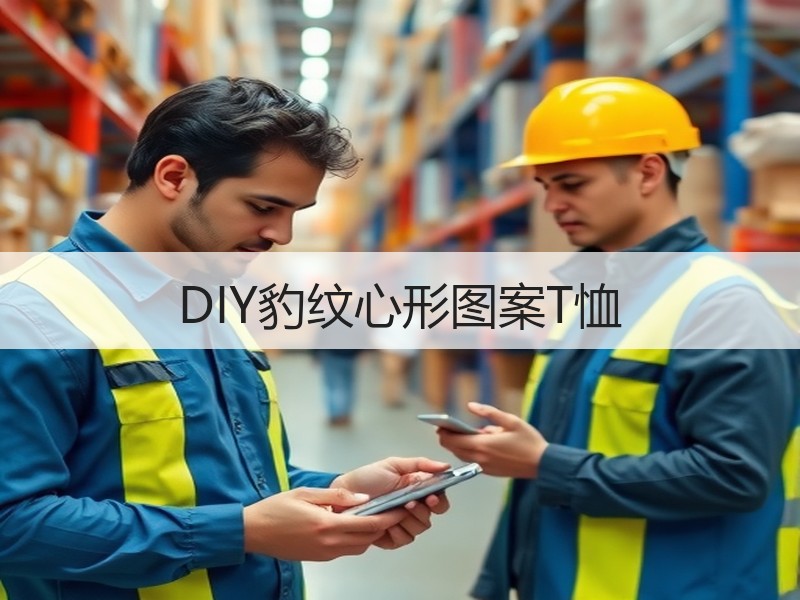 DIY豹纹心形图案T恤