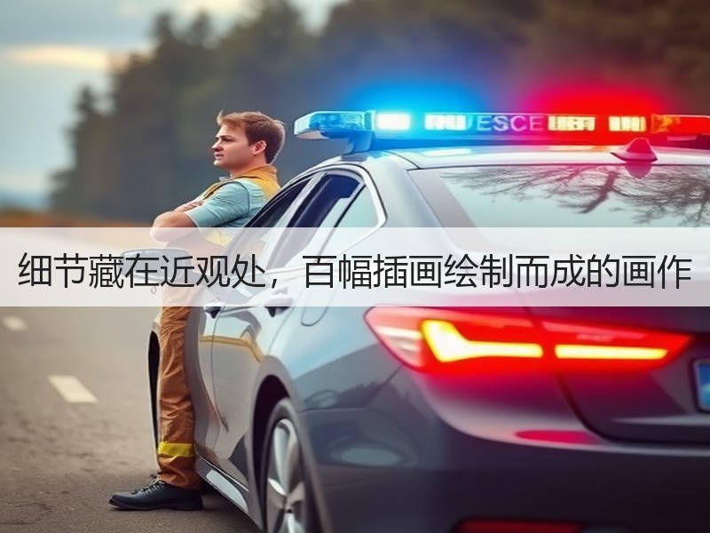 细节藏在近观处，百幅插画绘制而成的画作