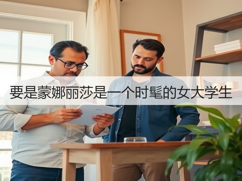 要是蒙娜丽莎是一个时髦的女大学生