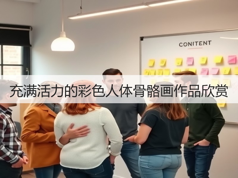 充满活力的彩色人体骨骼画作品欣赏