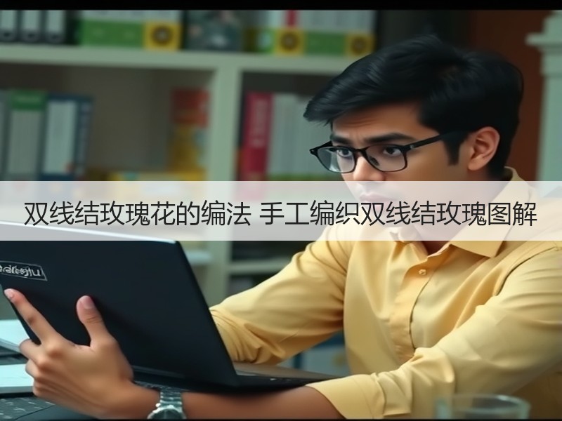 双线结玫瑰花的编法 手工编织双线结玫瑰图解