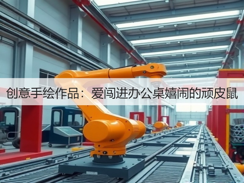 创意手绘作品：爱闯进办公桌嬉闹的顽皮鼠
