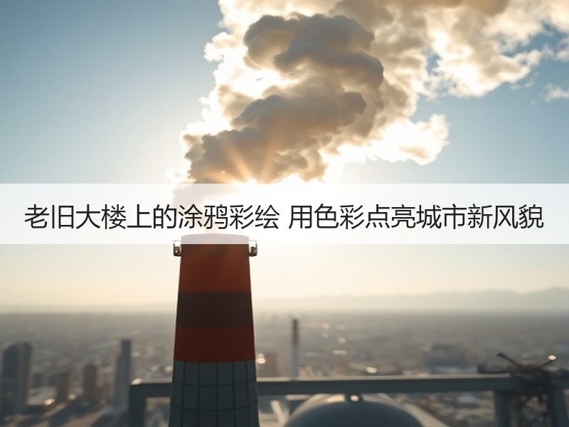 老旧大楼上的涂鸦彩绘 用色彩点亮城市新风貌