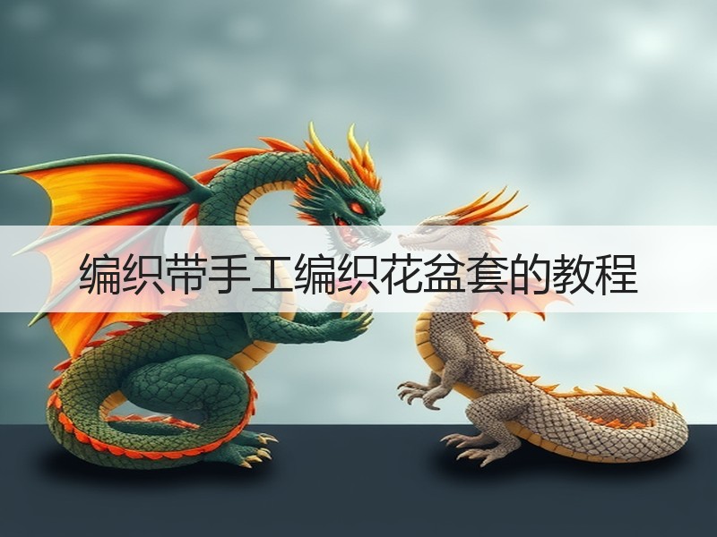 编织带手工编织花盆套的教程