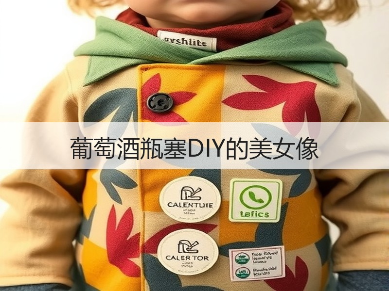葡萄酒瓶塞DIY的美女像