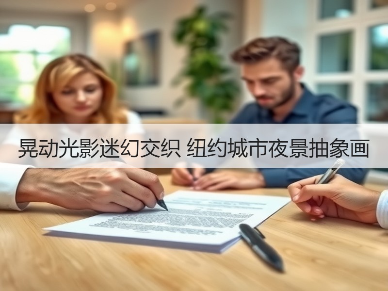 晃动光影迷幻交织 纽约城市夜景抽象画