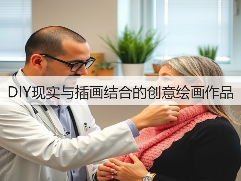 DIY现实与插画结合的创意绘画作品