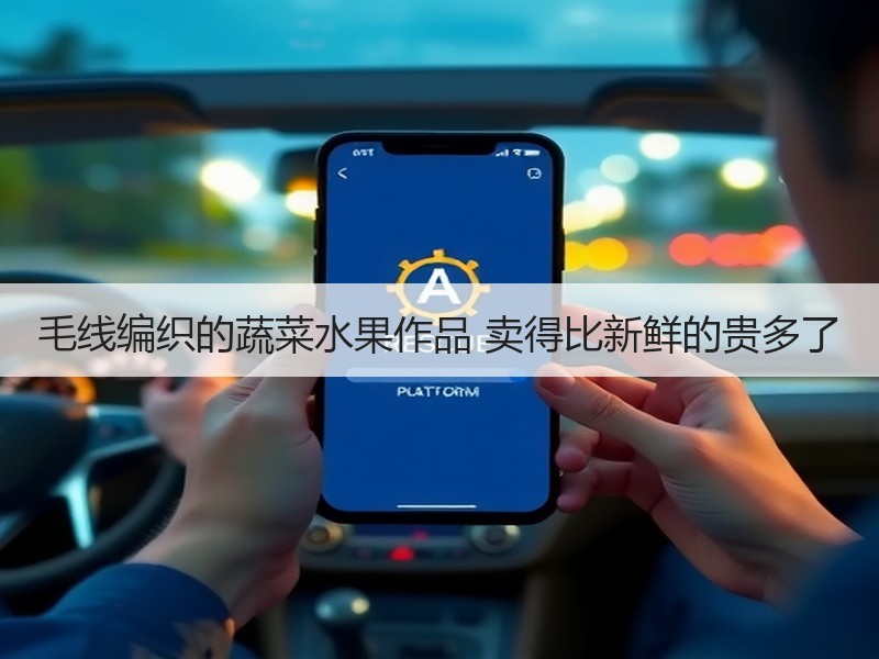 毛线编织的蔬菜水果作品 卖得比新鲜的贵多了