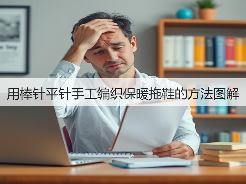 用棒针平针手工编织保暖拖鞋的方法图解