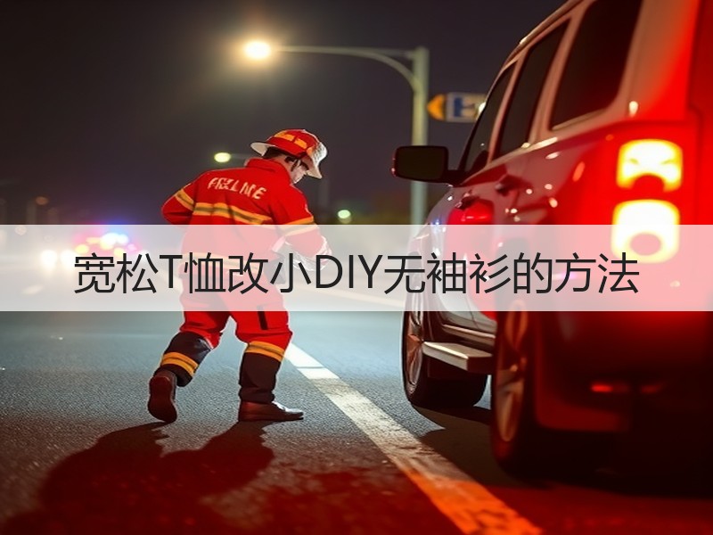 宽松T恤改小DIY无袖衫的方法