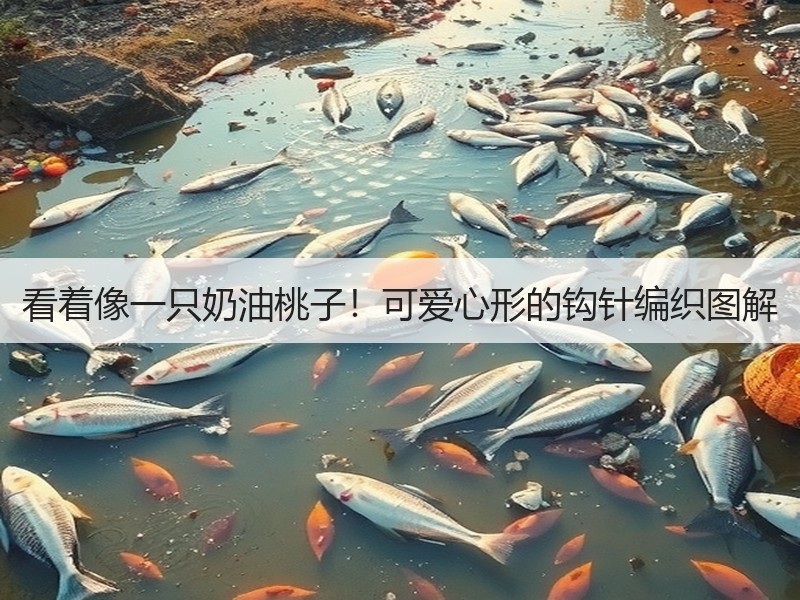 看着像一只奶油桃子！可爱心形的钩针编织图解