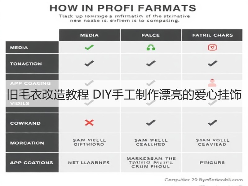 旧毛衣改造教程 DIY手工制作漂亮的爱心挂饰