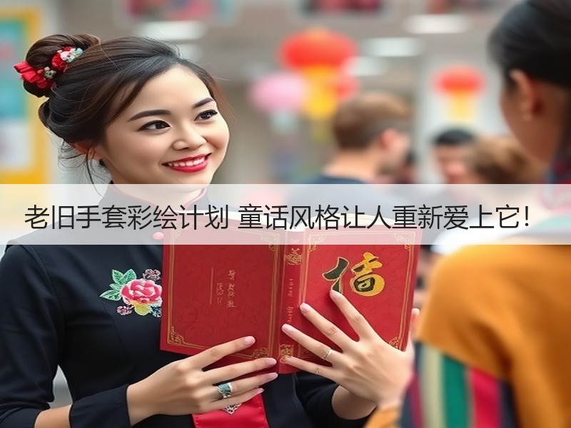 老旧手套彩绘计划 童话风格让人重新爱上它！
