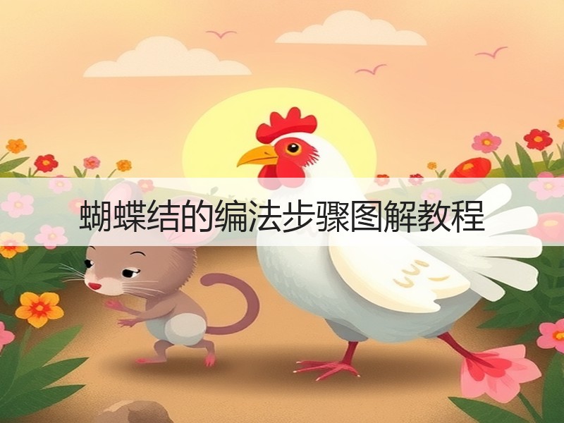 蝴蝶结的编法步骤图解教程
