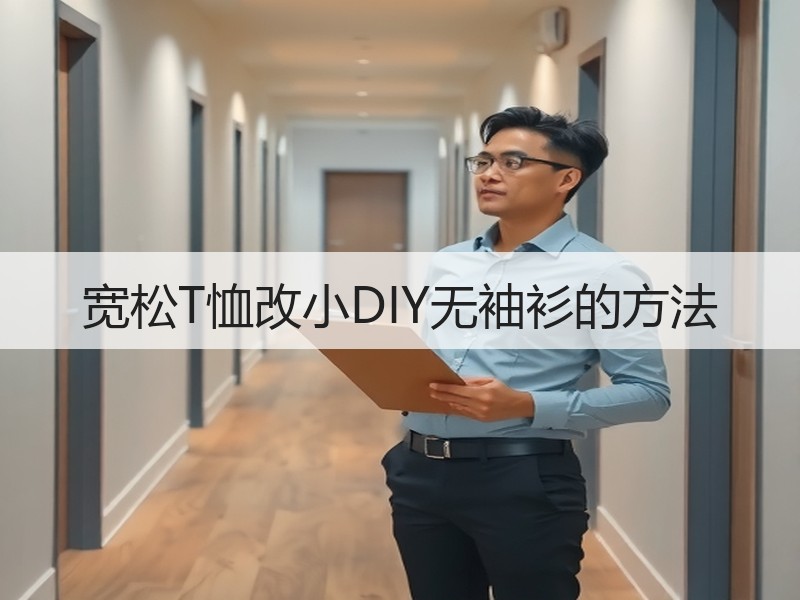 宽松T恤改小DIY无袖衫的方法