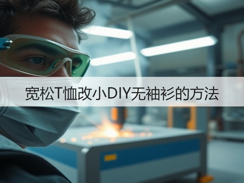 宽松T恤改小DIY无袖衫的方法