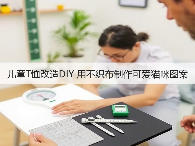 儿童T恤改造DIY 用不织布制作可爱猫咪图案