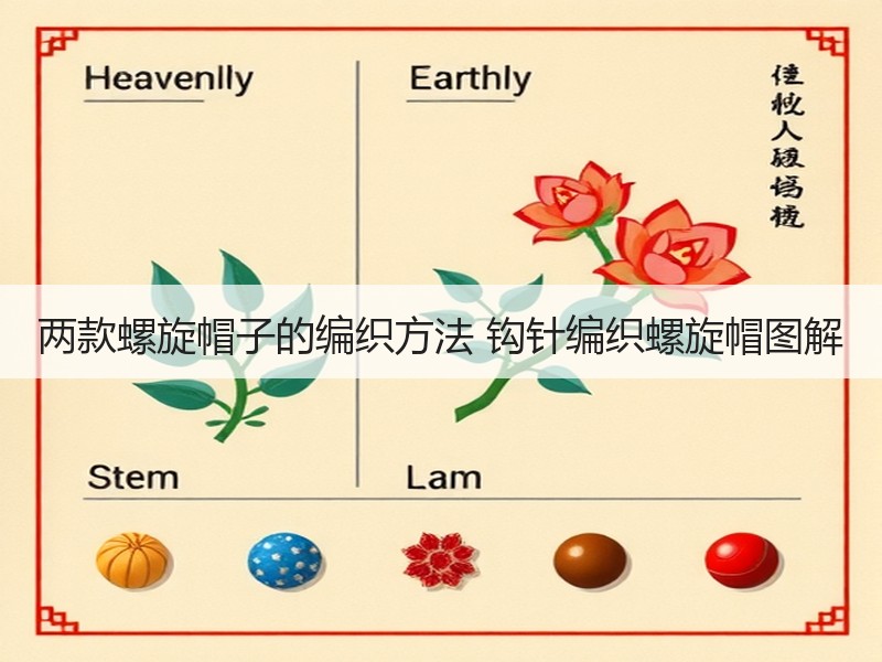 两款螺旋帽子的编织方法 钩针编织螺旋帽图解