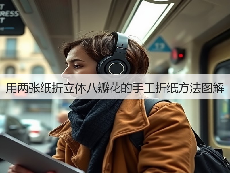 用两张纸折立体八瓣花的手工折纸方法图解
