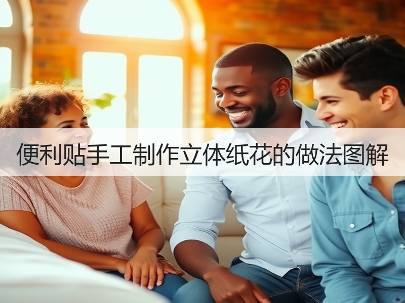 便利贴手工制作立体纸花的做法图解