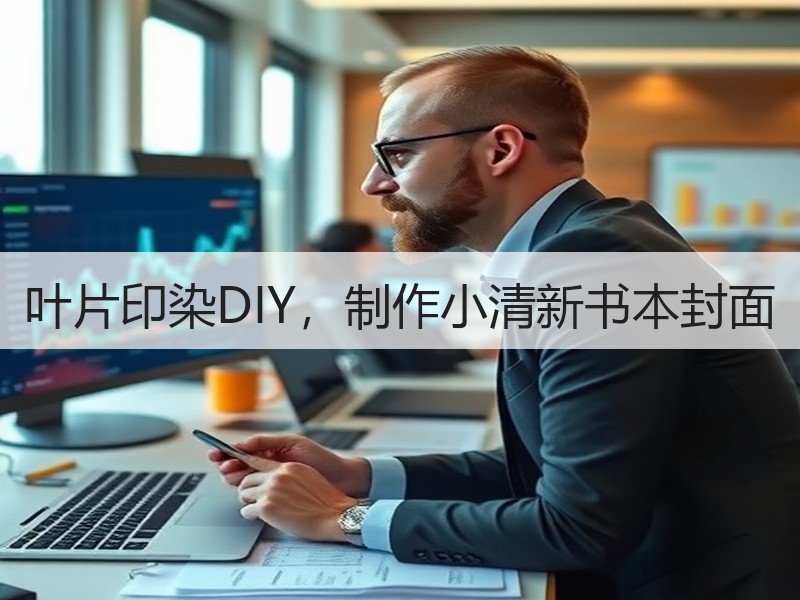 叶片印染DIY，制作小清新书本封面