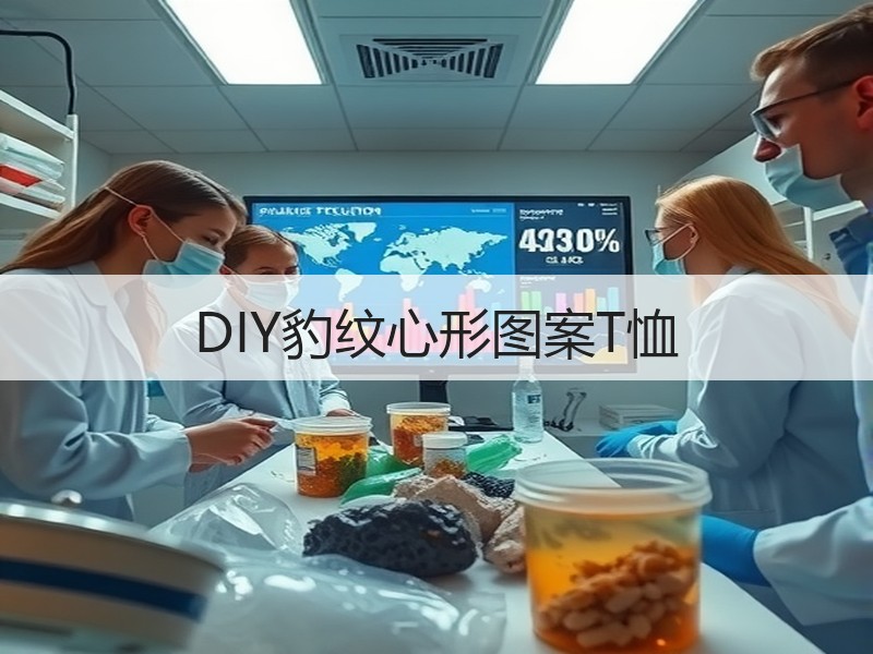 DIY豹纹心形图案T恤