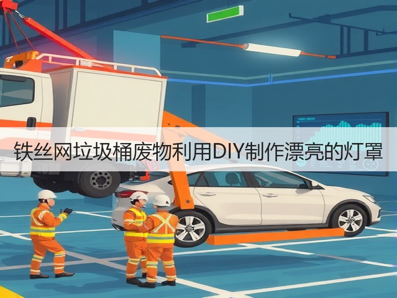 铁丝网垃圾桶废物利用DIY制作漂亮的灯罩