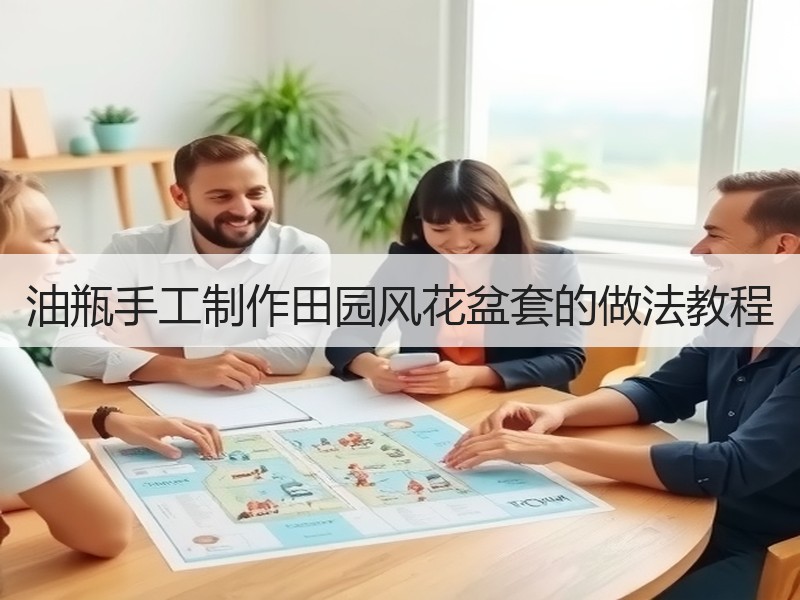 油瓶手工制作田园风花盆套的做法教程