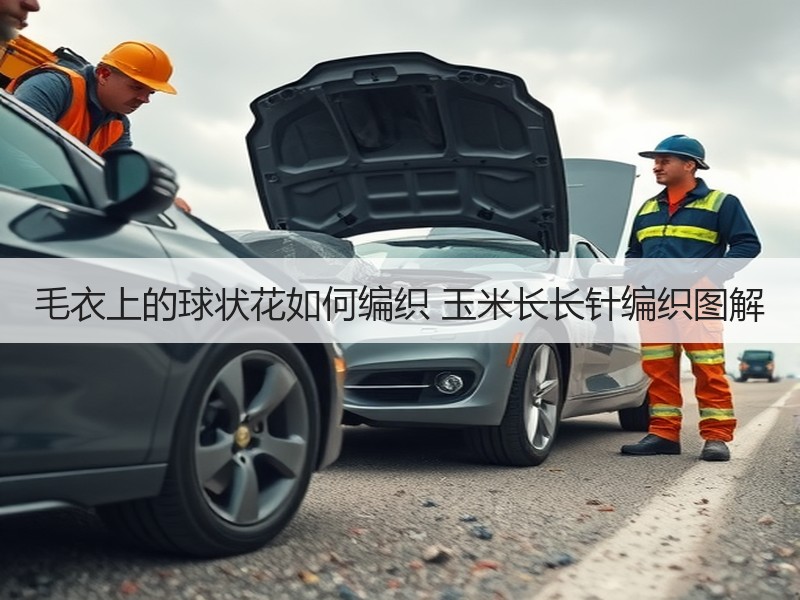 毛衣上的球状花如何编织 玉米长长针编织图解