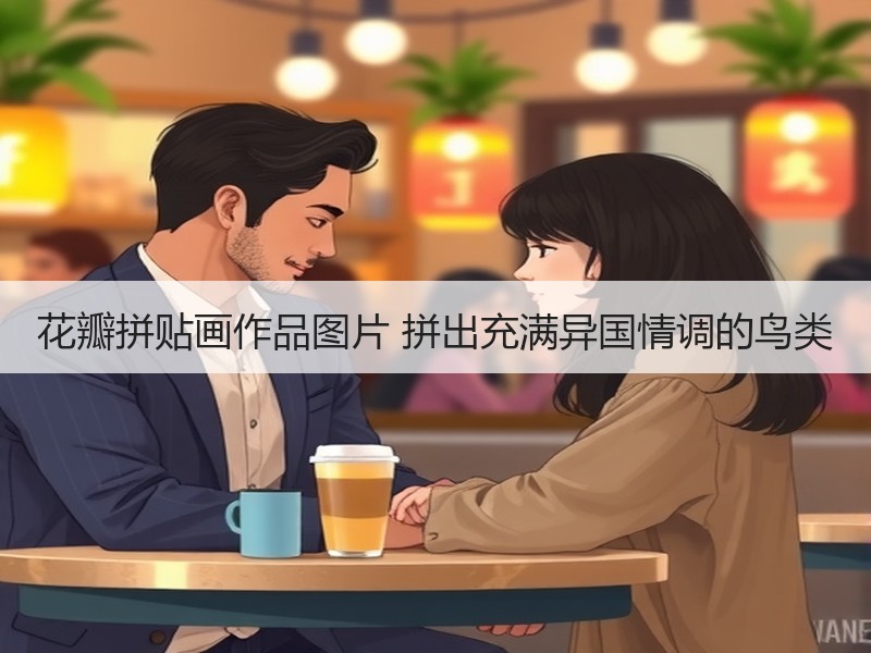 花瓣拼贴画作品图片 拼出充满异国情调的鸟类