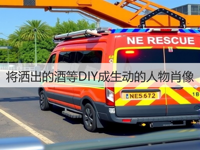 将洒出的酒等DIY成生动的人物肖像