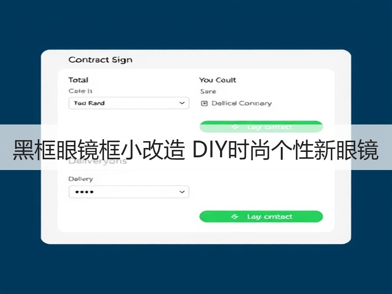 黑框眼镜框小改造 DIY时尚个性新眼镜