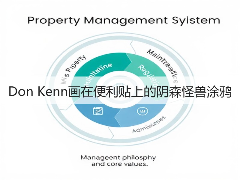 Don Kenn画在便利贴上的阴森怪兽涂鸦