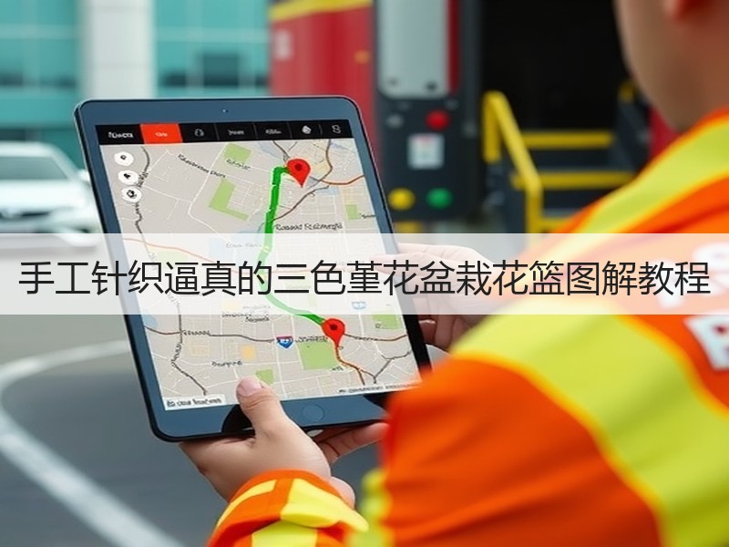 手工针织逼真的三色堇花盆栽花篮图解教程