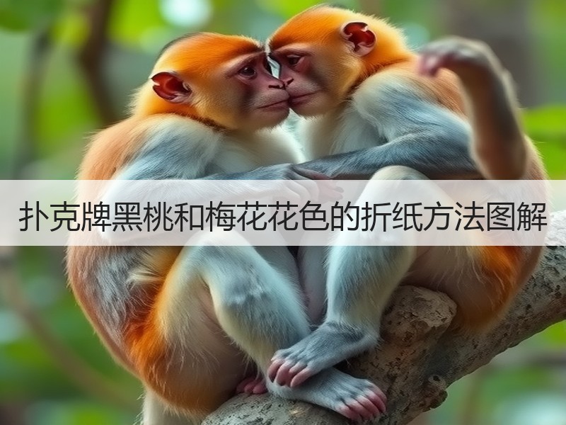扑克牌黑桃和梅花花色的折纸方法图解