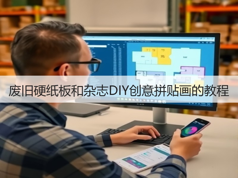 废旧硬纸板和杂志DIY创意拼贴画的教程