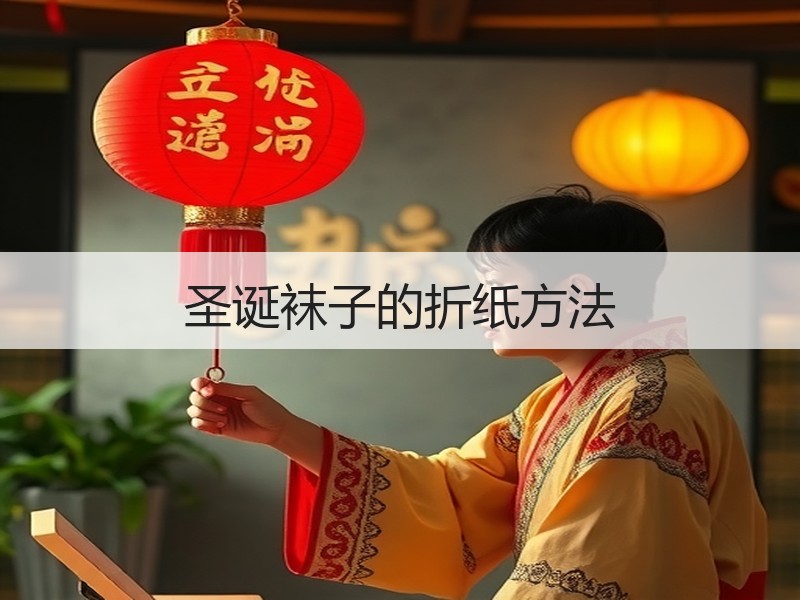 圣诞袜子的折纸方法