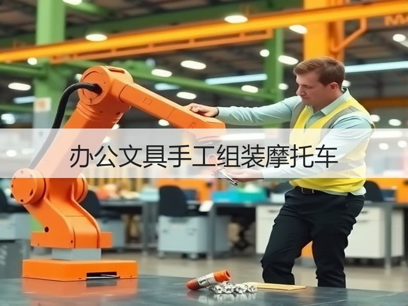 办公文具手工组装摩托车