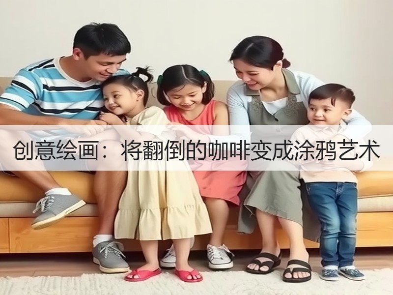 创意绘画：将翻倒的咖啡变成涂鸦艺术