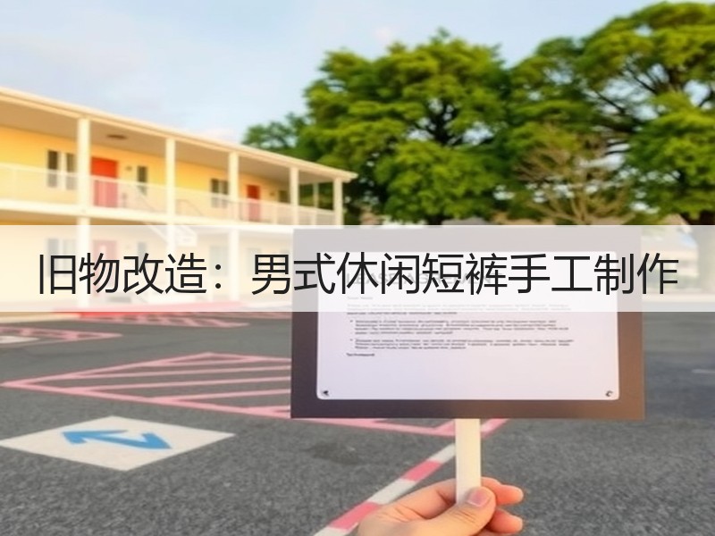 旧物改造：男式休闲短裤手工制作