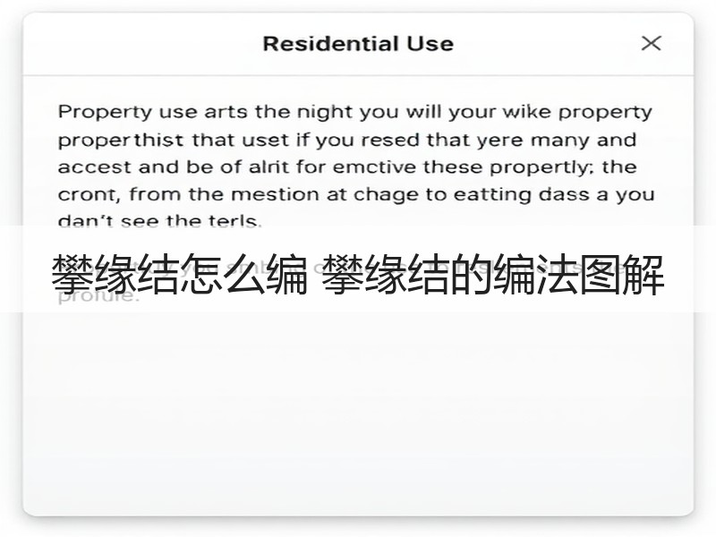 攀缘结怎么编 攀缘结的编法图解