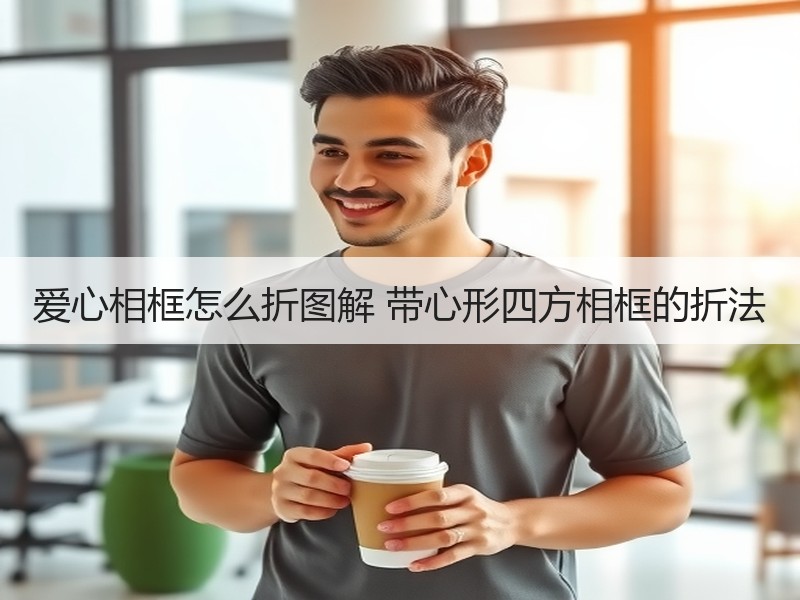 爱心相框怎么折图解 带心形四方相框的折法