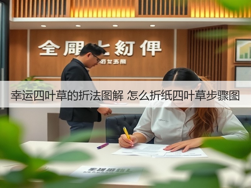 幸运四叶草的折法图解 怎么折纸四叶草步骤图