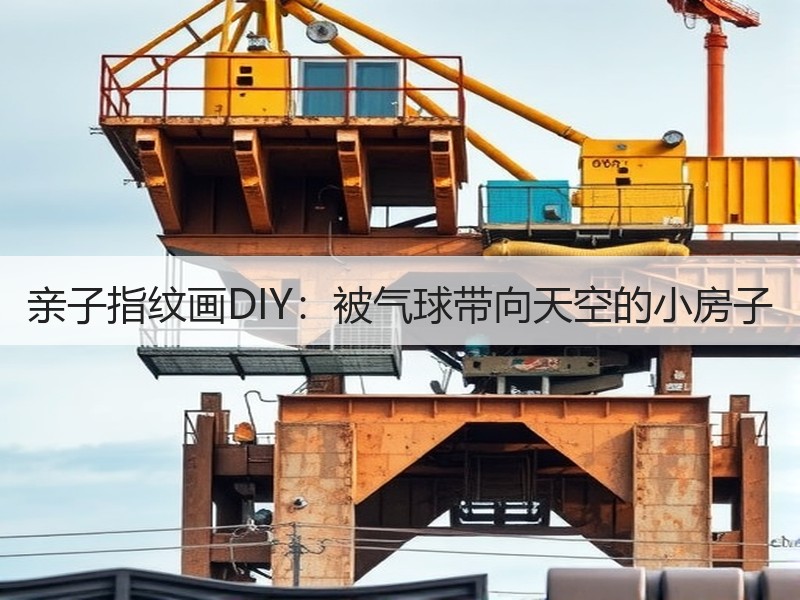亲子指纹画DIY：被气球带向天空的小房子