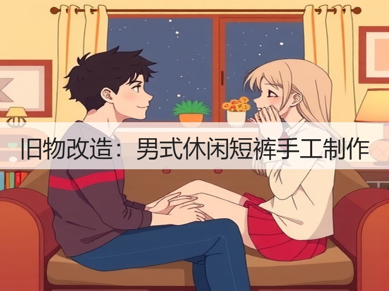 旧物改造：男式休闲短裤手工制作