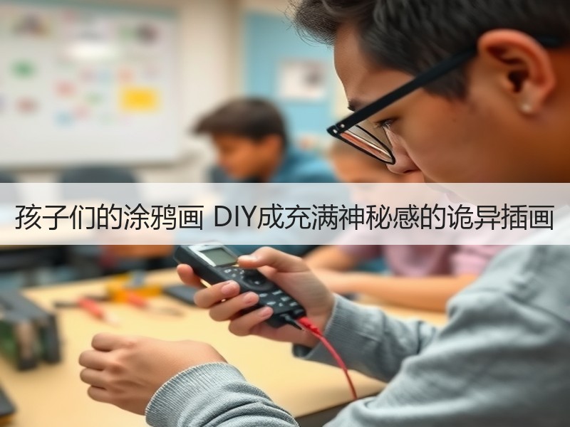 孩子们的涂鸦画 DIY成充满神秘感的诡异插画