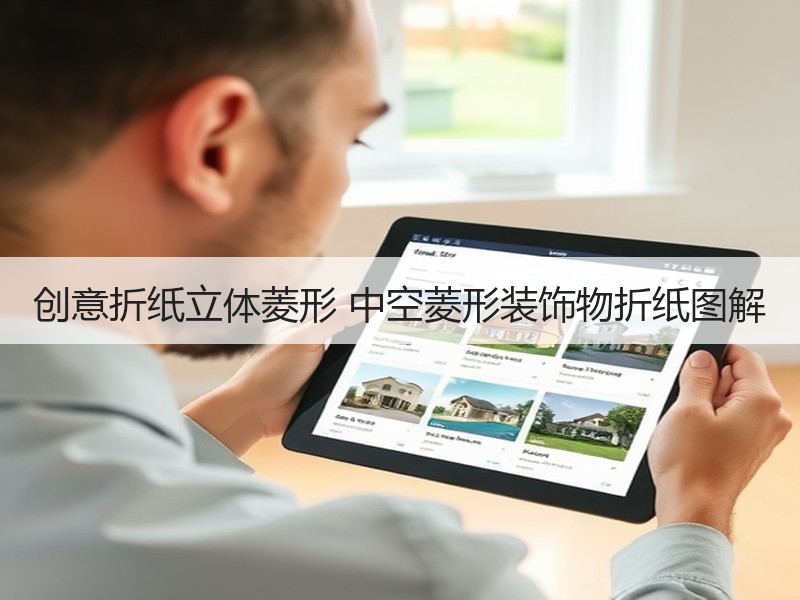 创意折纸立体菱形 中空菱形装饰物折纸图解