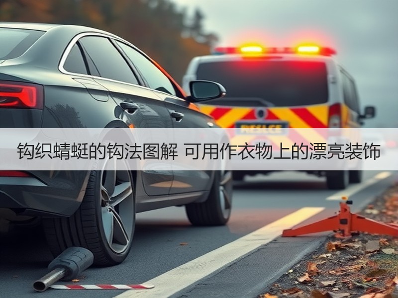 钩织蜻蜓的钩法图解 可用作衣物上的漂亮装饰