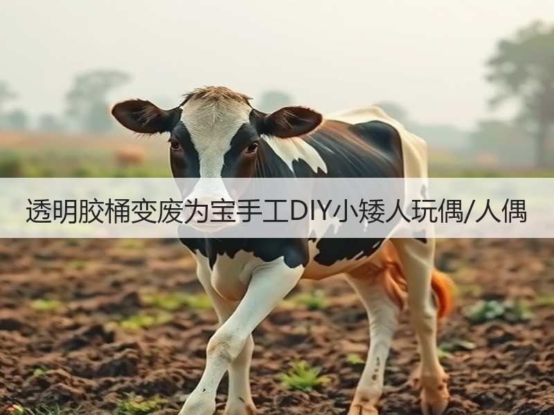 透明胶桶变废为宝手工DIY小矮人玩偶/人偶