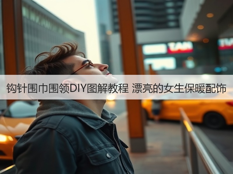 钩针围巾围领DIY图解教程 漂亮的女生保暖配饰